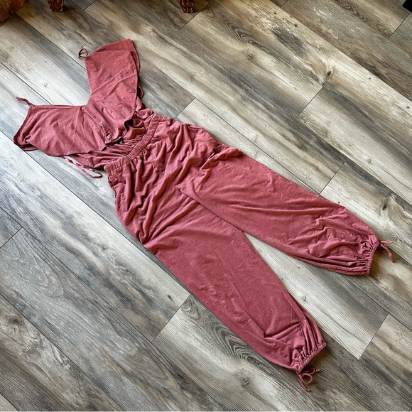 Very J Pants & Jumpsuits Very J Salmon Jumpsuit Poshmark